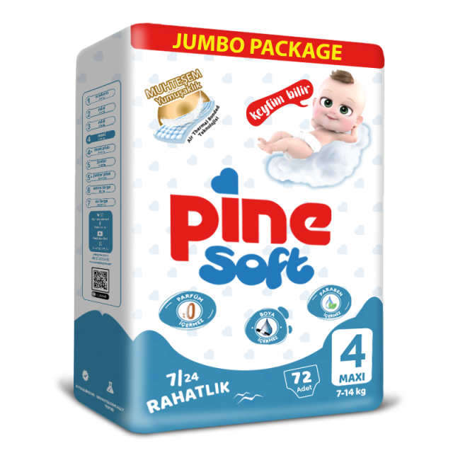 PINE SOFT JUMBO 4 /7-14кг/ 72бр.