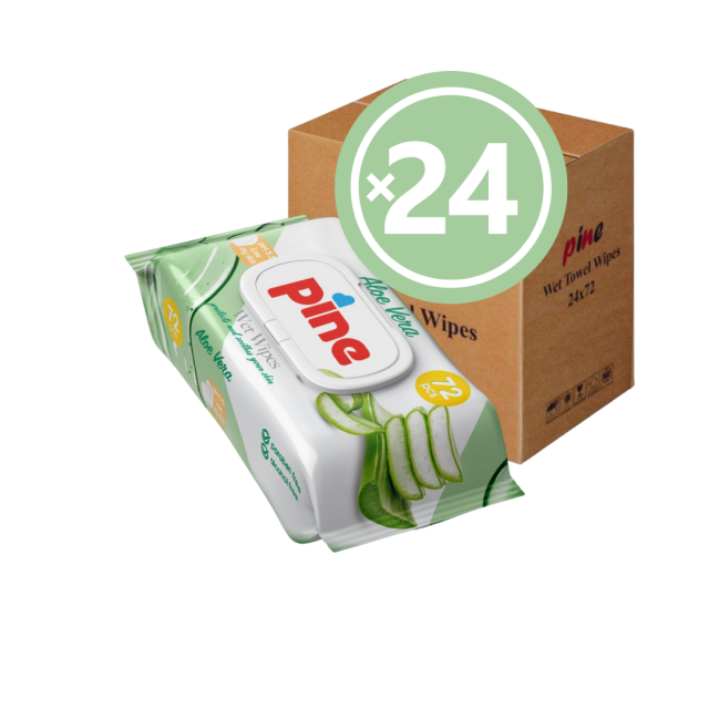 ПРОМО ПАКЕТ PINE Aloe Vera, 24 пакета х 72бр