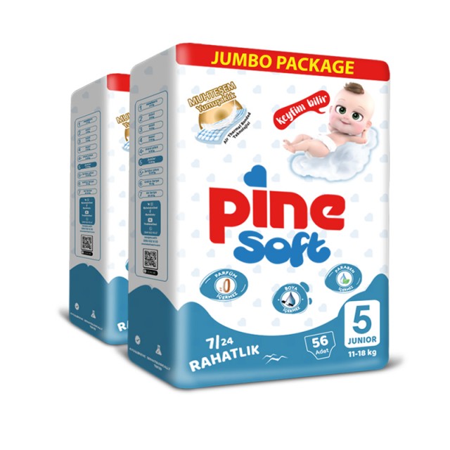 ПРОМО ПАКЕТ PINE SOFT JUMBO 5 /11-18кг/ 112бр