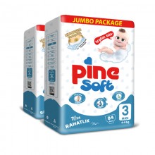 ПРОМО ПАКЕТ PINE SOFT JUMBO 3 /4-9кг/ 168бр